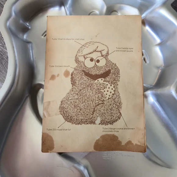 VINTAGE 1977 Wilton Cookie Monster Cake Pan w/ Instructions - #502-7475 - Picture 3 of 5